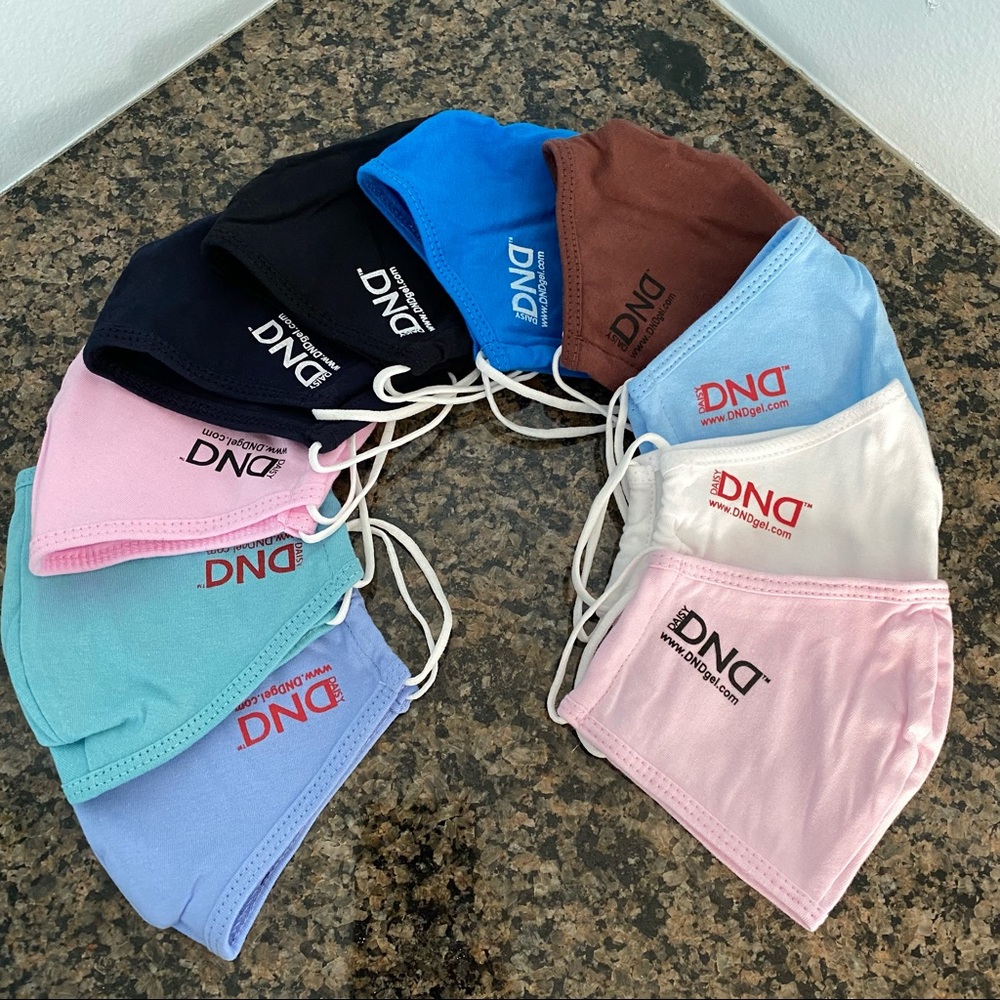 Daisy DND Reusable Cloth Adult Face Masks 10 Pcs Assorted Colors